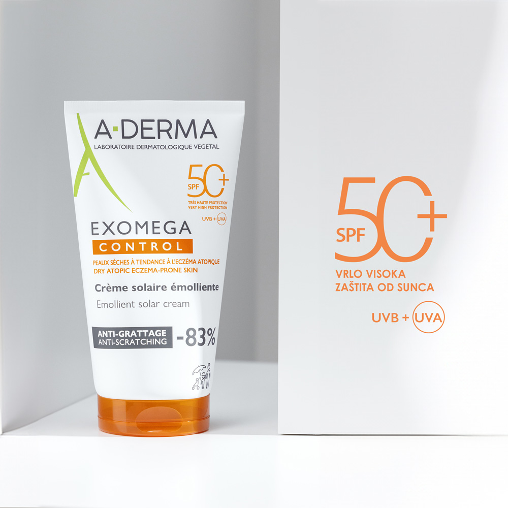 A-DERMA Exomega Control SPF 50+ emolijentna krema